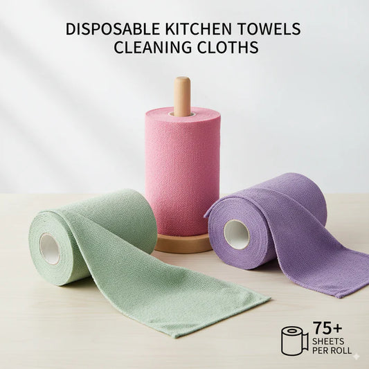 Disposable Kitchen Towels (75 Sheets) – Super Absorbent | 50% OFF